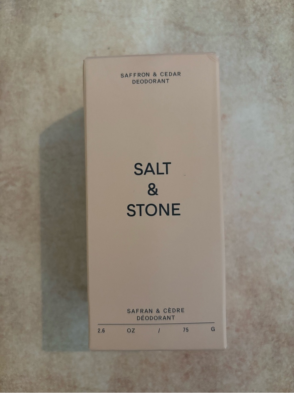 BNIB Salt & Stone Saffron & Cedar Deodorant — Neutral Pink